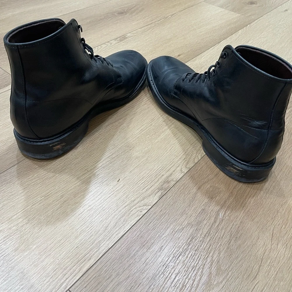 Allen Edmonds Black Leather Men's Lace-Up Boots